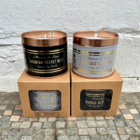 Scented candle tins